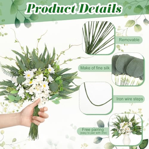 Cindeer 125 Pcs Artificial Greenery Stems Box Set