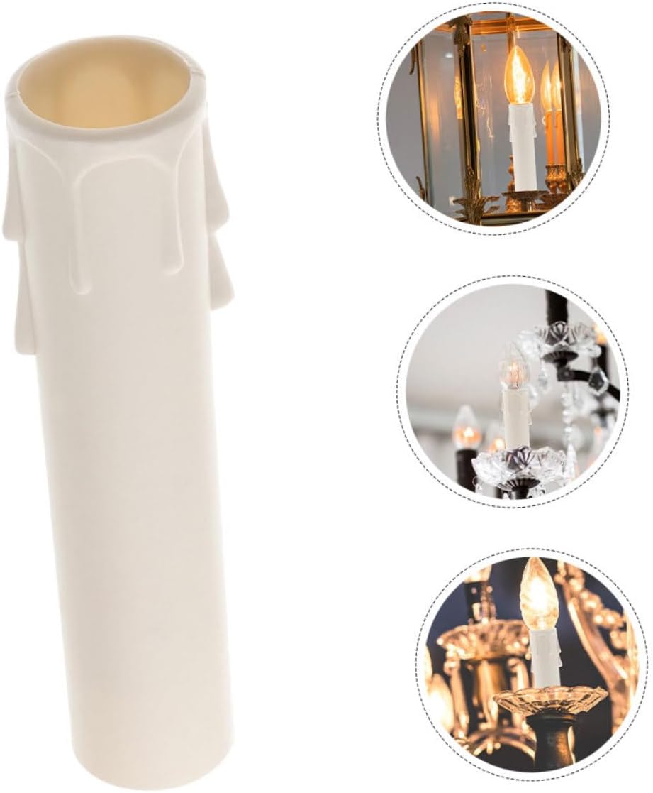 15PCS Drip Plastic Candle Sleeves for Chandeliers and Candelabra Bases