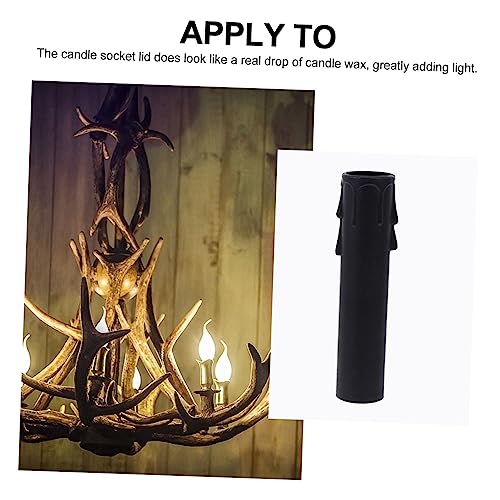 Gadpiparty 20pcs Plastic Chandelier Candle Sleeves Waterproof Dripless Covers