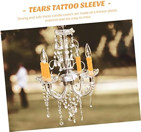 Mipcase 20pcs Chandelier Socket Sleeves Retro Decor Plastic Candle Holders