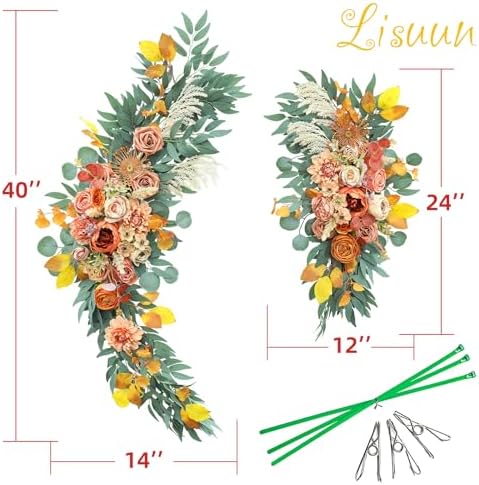 Lisuun Wedding Arch Flowers Pack of 2