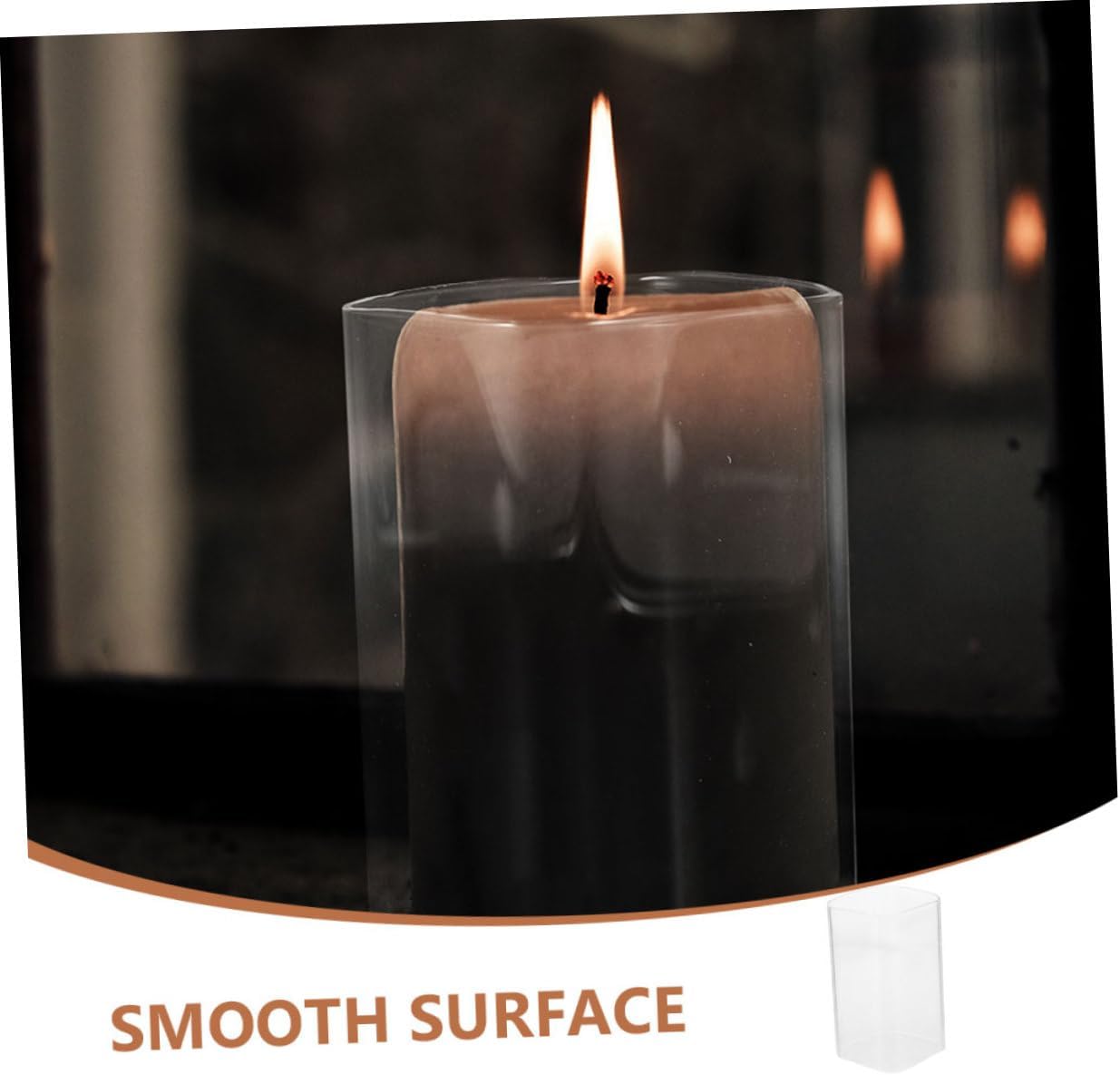 Clear Candle Holder Sleeve for Desktop Decorations