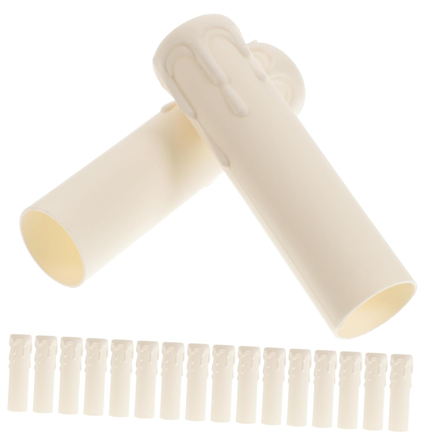 NUOBESTY 20pcs Plastic Chandelier Candle Covers Decorative Sleeves
