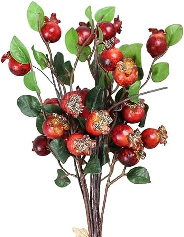 COHEALI Artificial Pomegranate Flower 5Pcs Decor