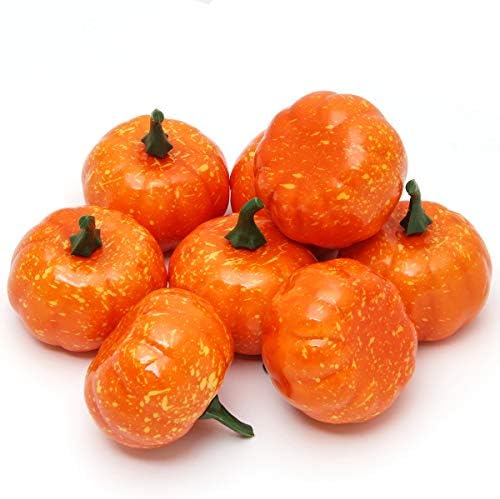 Coolrunner 12 Pack Realistic Artificial Fall Pumpkins - Orange