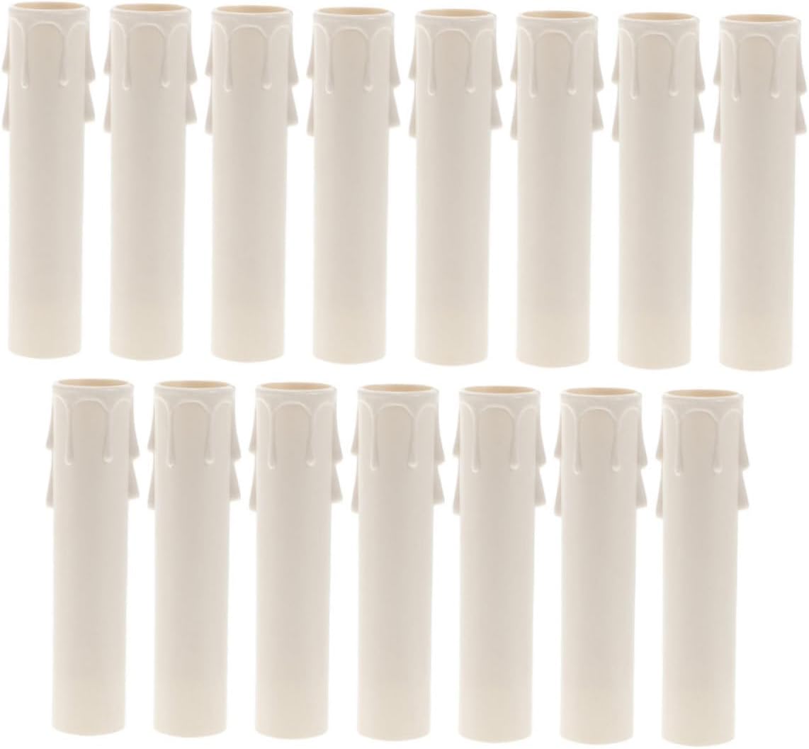 15pcs Drip Candle Sleeves for Chandelier Decor and Safety