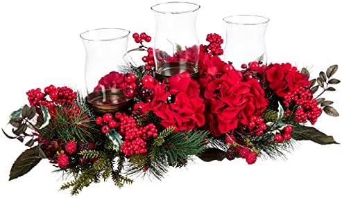 Nearly Natural Artificial Hydrangea Holiday Candelabrum 1