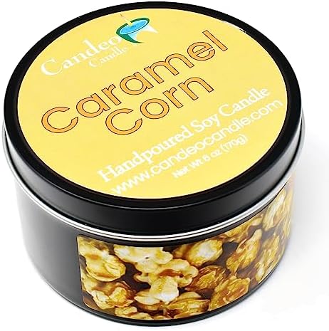 Caramel Corn Soy Wax Travel Tin Candles