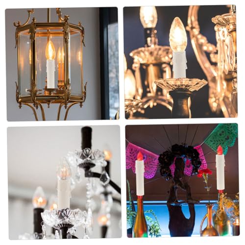 15pcs Elegant White Candle Sleeves for Chandeliers and Tall Candle Holders