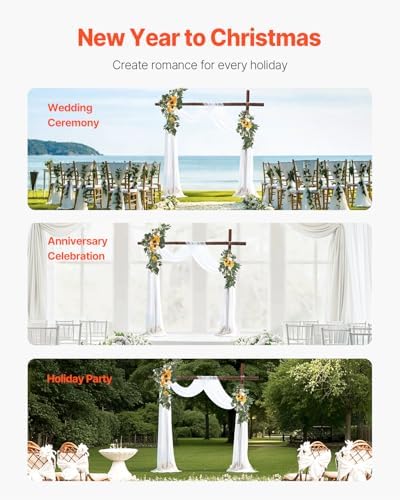 VEVOR Artificial Wedding Arch Flowers Kit Pack of 3