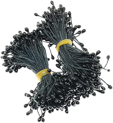 4 Bouquets 55mm Pearlescent Black Artificial Flower Stamen