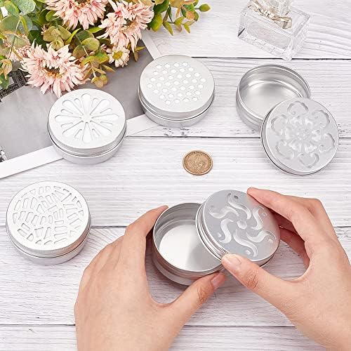 BENECREAT 15 Pack 2 Oz Aluminum Tins with Hollow Lid