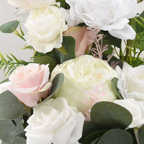 Belupai 2 Pcs Free Standing Artificial Flowers for Wedding Ceremony
