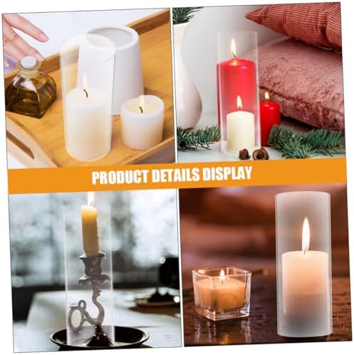 Zerodeko Windproof Glass Candle Holder with Cylinder Shade
