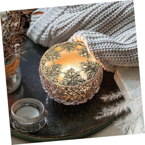 Candle Toppers for Jar Candles with Maple Leaf Design
