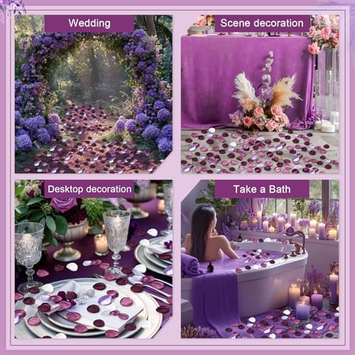 Tigeen 600 Pcs Artificial Rose Petals for Wedding Decor