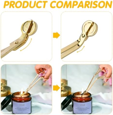 Gold Candle Wick Trimmer with Scissor Head