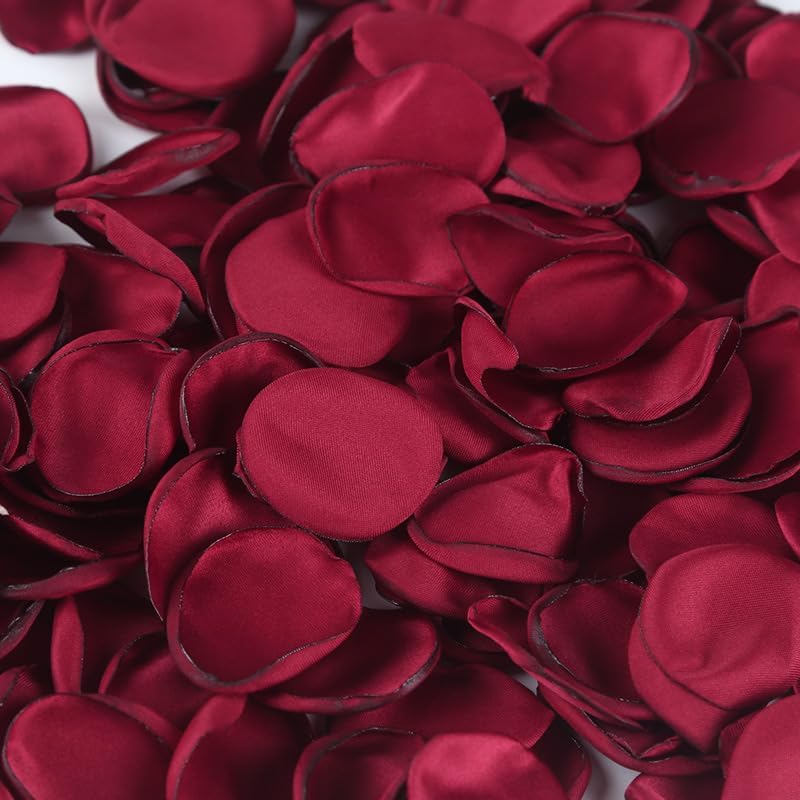 LGEGE Silk Rose Petals 300 Pcs Set Burgundy