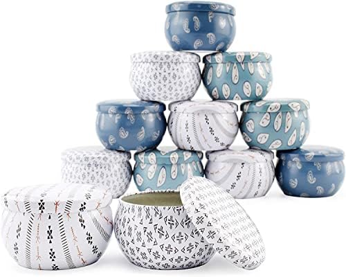Darware Boho Metal Candle Tins 12 Pack 4 Designs