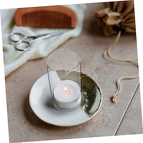 VALICLUD 4pcs Glass Jar Candle Covers for Votive Holders