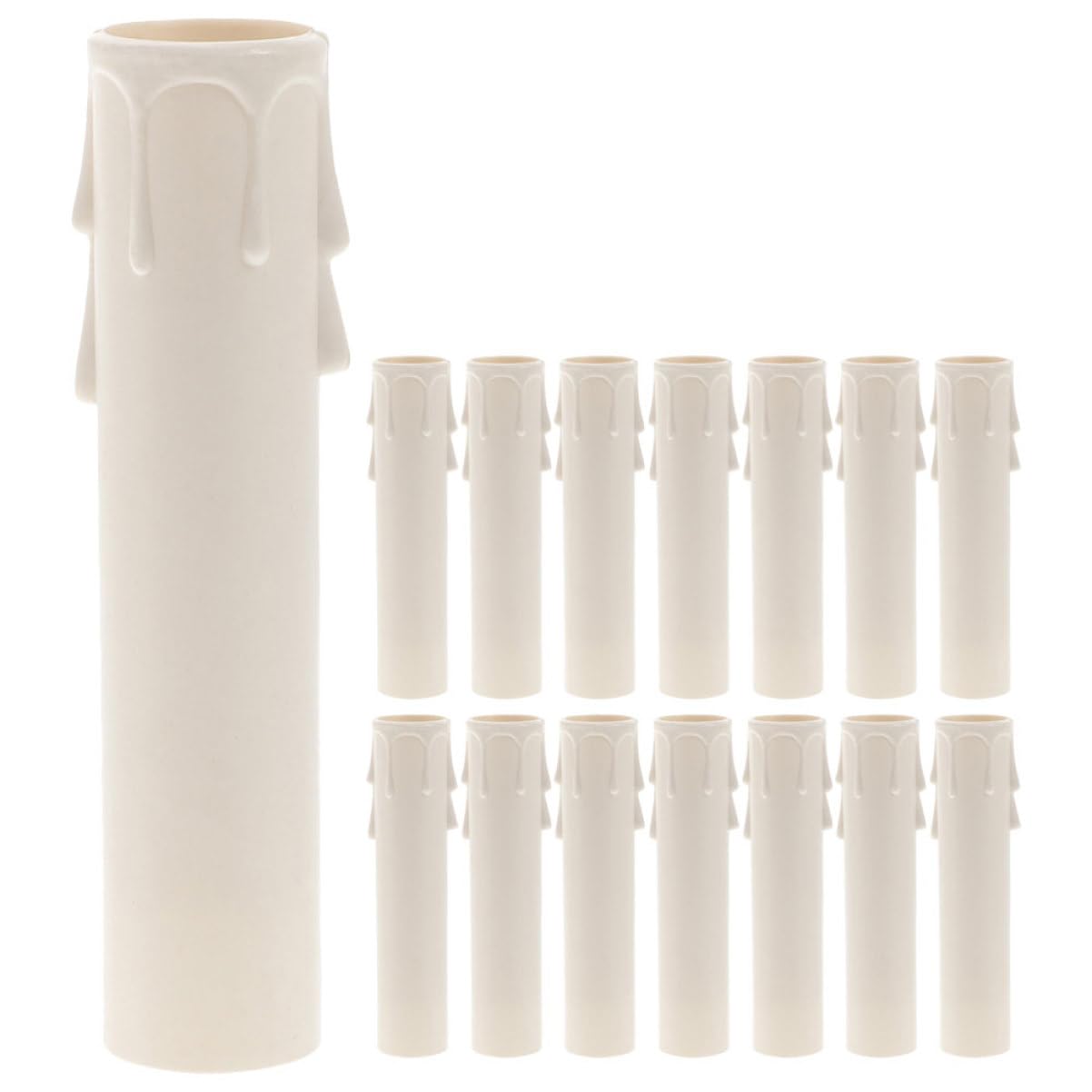 15pcs Candle Socket Covers Drip Candle Sleeves for Home