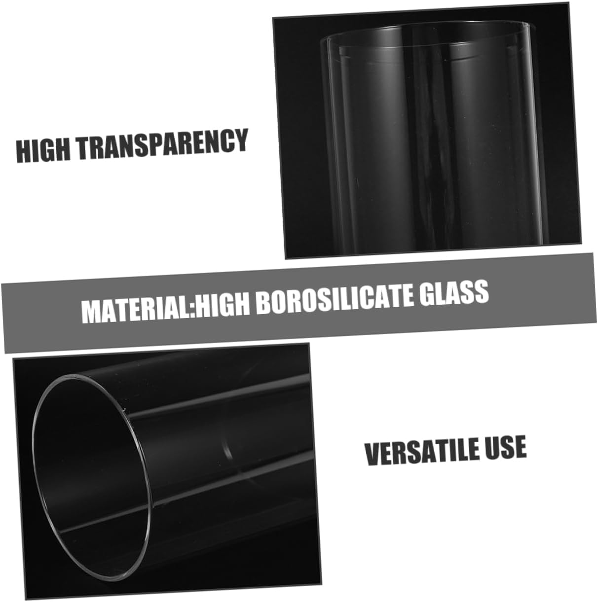 4pcs Glass Candle Holder Sleeves Windproof Covers for Home Dining Cafe