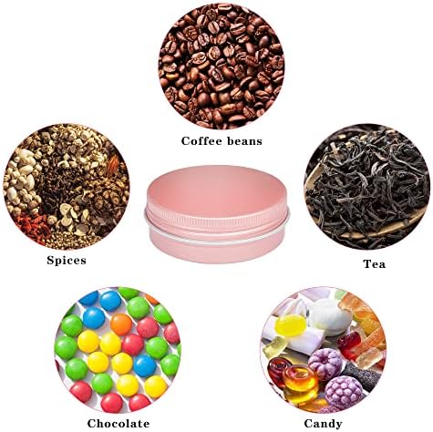 36 Piece 2 oz Aluminum Rose Gold Tin Cans with Lids
