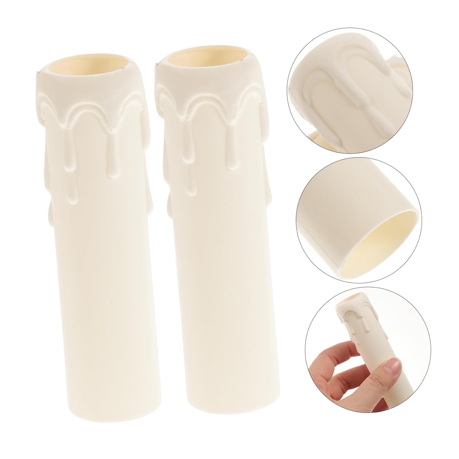 NUOBESTY 20pcs Plastic Chandelier Candle Covers Decorative Sleeves