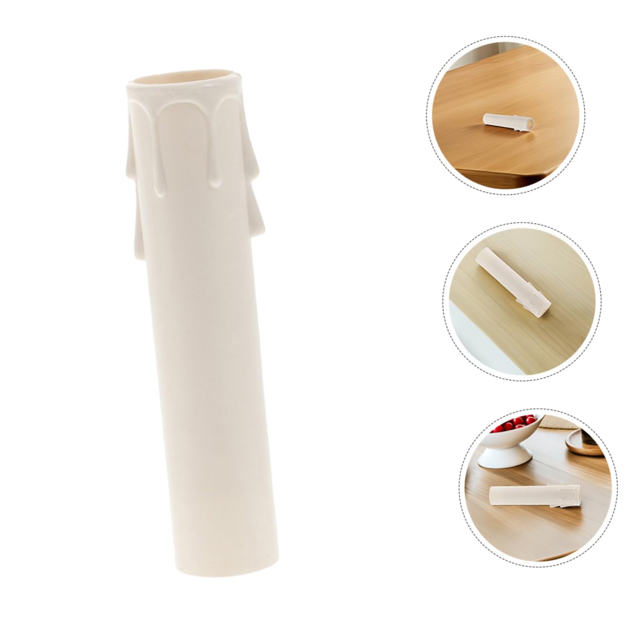 VOSAREA 15pcs Plastic Candle Sleeve Covers for Chandeliers