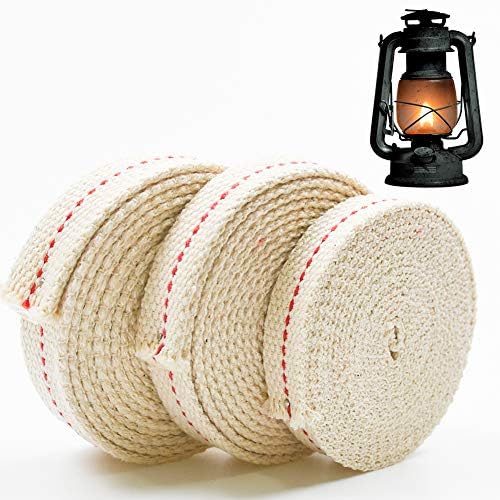 3 Rolls 195 Foot Cotton Flat Oil Lamp Wicks