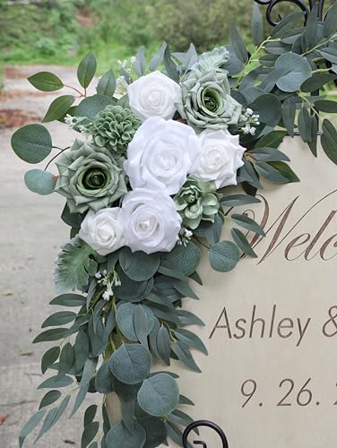 Ponatia Wedding Arch Flowers Pack of 2 Sage Green