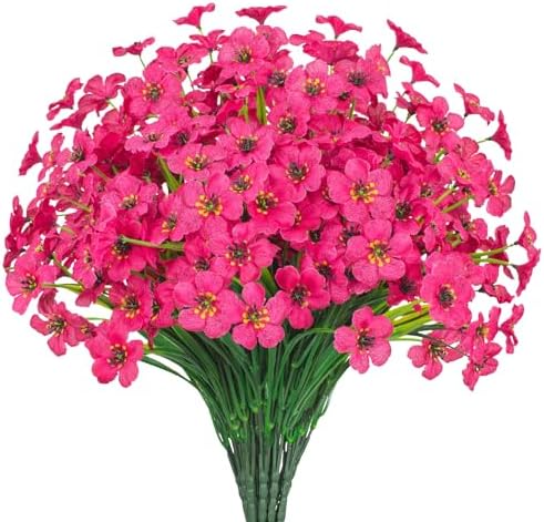 Outdoor Artificial Flowers 21 UV Resistant Bundle Fake Plants
