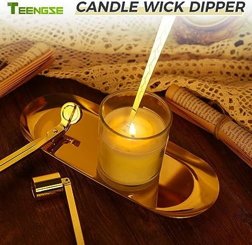 Gold 3 in 1 Candle Accessory Set