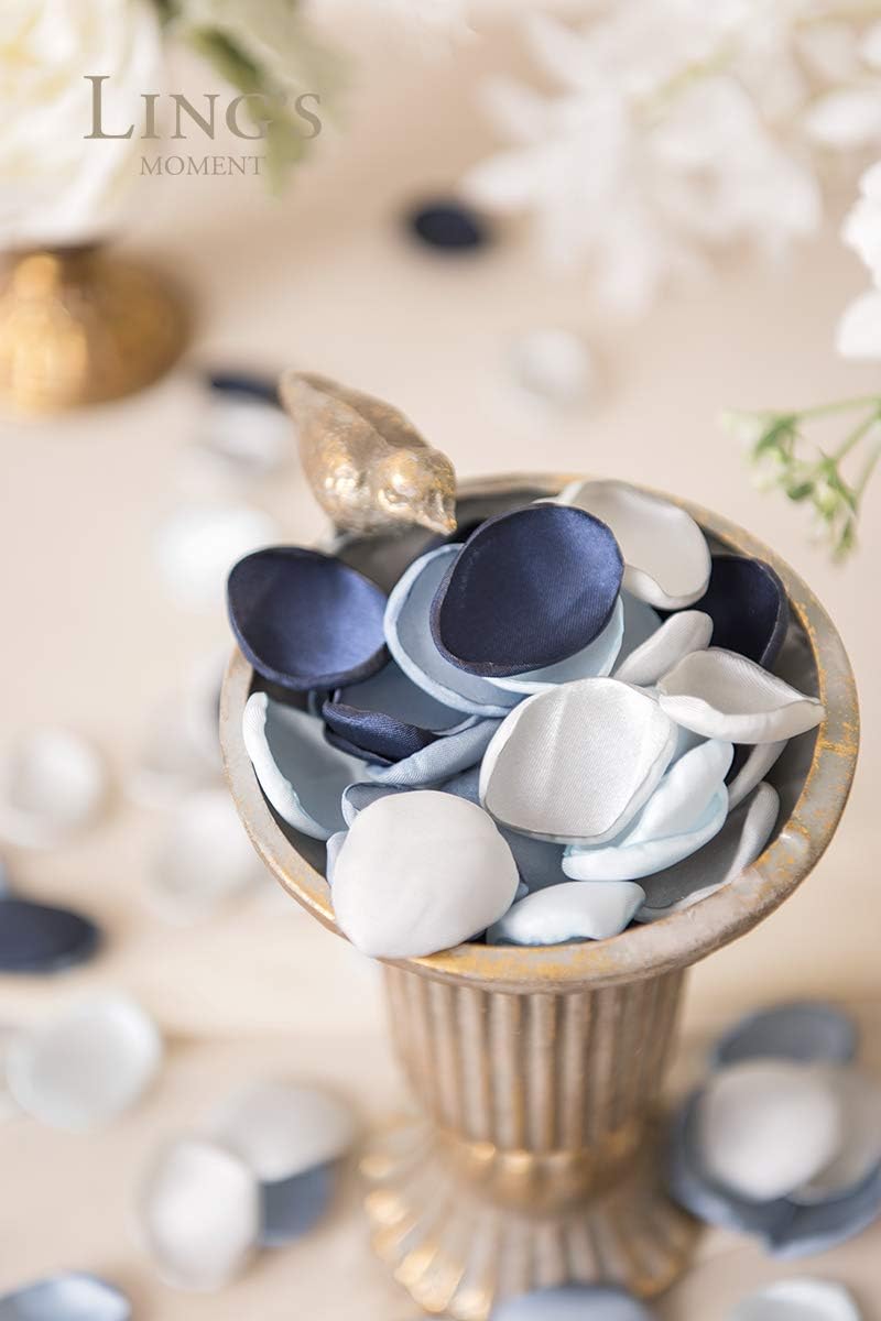 Lings Moment Dusty Blue Navy Rose Petals 400pcs
