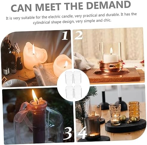 4pcs Decorative Glass Candle Covers for Hurricane Candle Holders