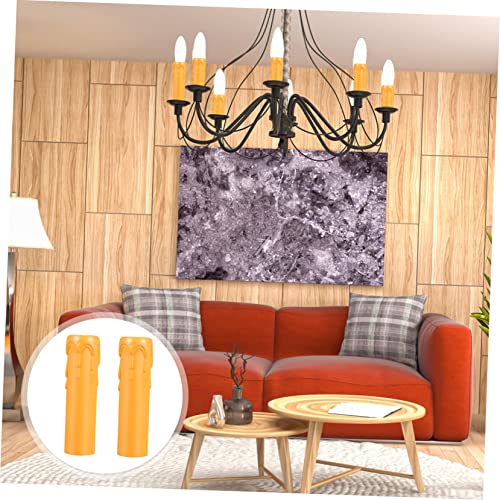 POPETPOP 20 Pcs Tear Pattern Plastic Candle Sleeves for Chandeliers