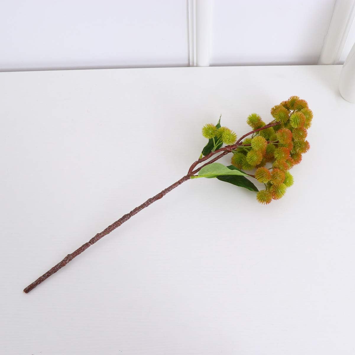 Cabilock Artificial Chestnut Fruit Decoration 1pc Dark Green