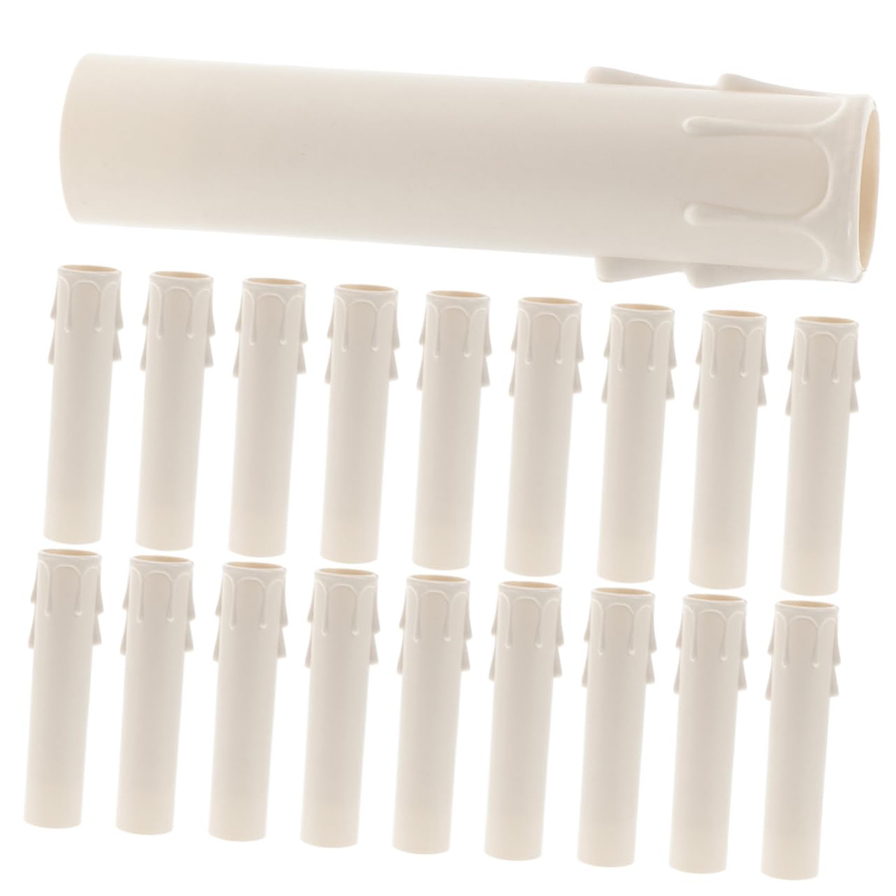 STOBAZA 20pcs Chandelier Light Covers Plastic Candle Sleeves Socket Cover