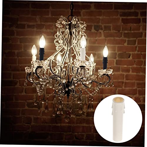 POPETPOP 20pcs Plastic Candle Socket Covers for Chandeliers and Candelabras