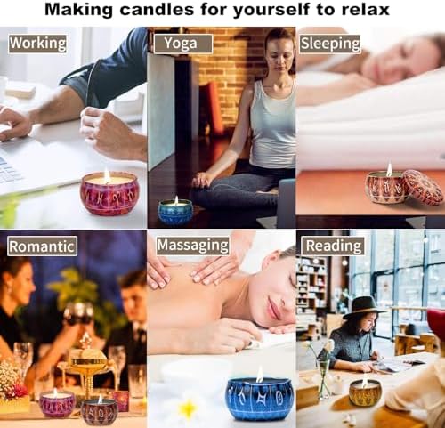 Phinicco 24 Pcs 25oz Candle Tins with Lids