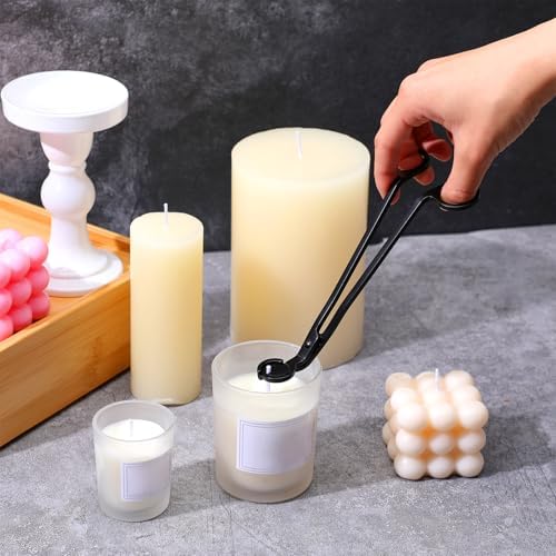 5 Pack Candle Wick Trimmer Cutter Matte Black Stainless Steel