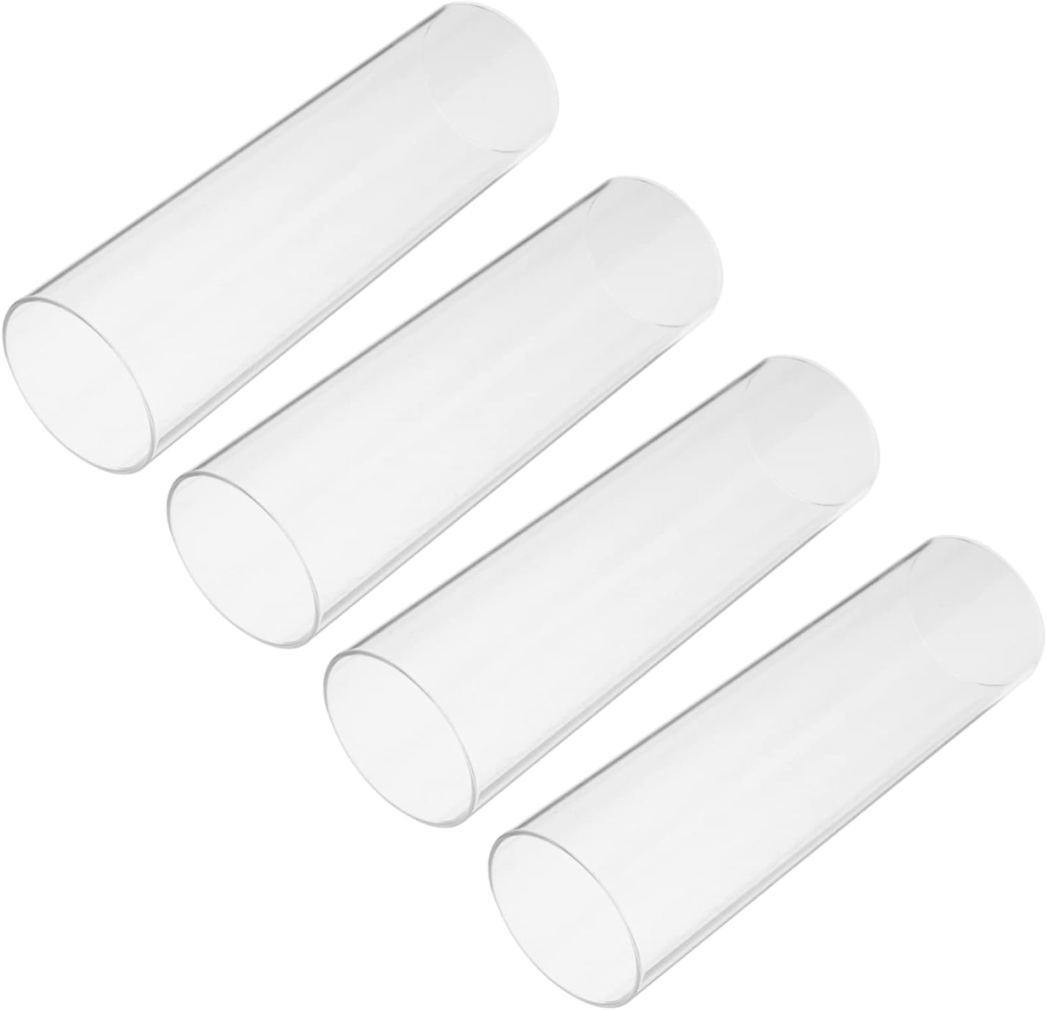 Zerodeko 4pcs Glass Candle Hurricane Globes Votive Sleeves