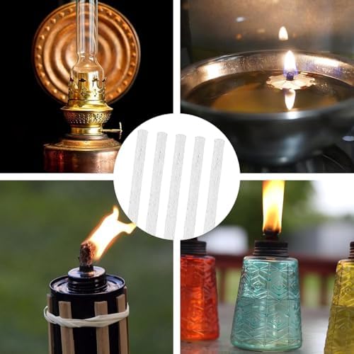 50 Pcs Fiberglass Lantern Wicks for Tiki Torches