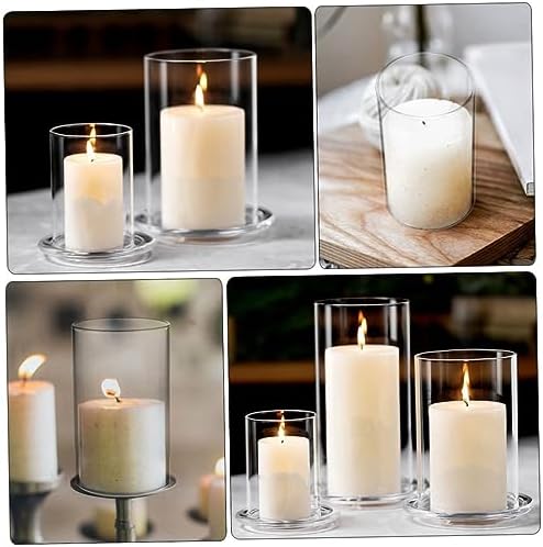 Clear Glass Candle Holder Sleeve for Pillar Candles