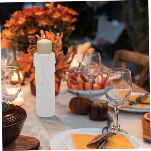 12pcs Chandelier Candle Sleeves Drip Covers for Birthday Dinner