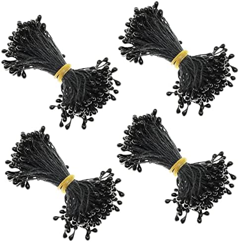 4 Bouquets 55mm Pearlescent Black Artificial Flower Stamen