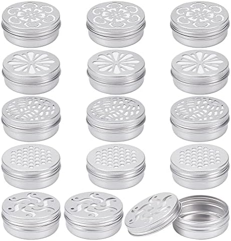 BENECREAT 15 Pack 2 Oz Aluminum Tins with Hollow Lid