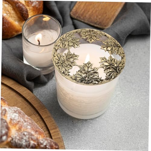 Candle Toppers for Jar Candles with Maple Leaf Design