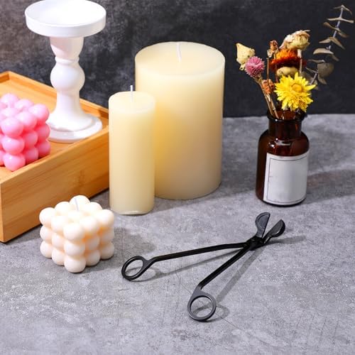 5 Pack Candle Wick Trimmer Cutter Matte Black Stainless Steel