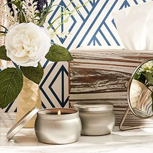 Bright Creations 24-Pack Candle Tins with Lids - 4 oz Silver